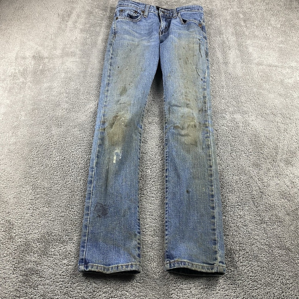 Thrashed Levis The Original Jeans Skinny Womens 2 M Blue Low‎ rise